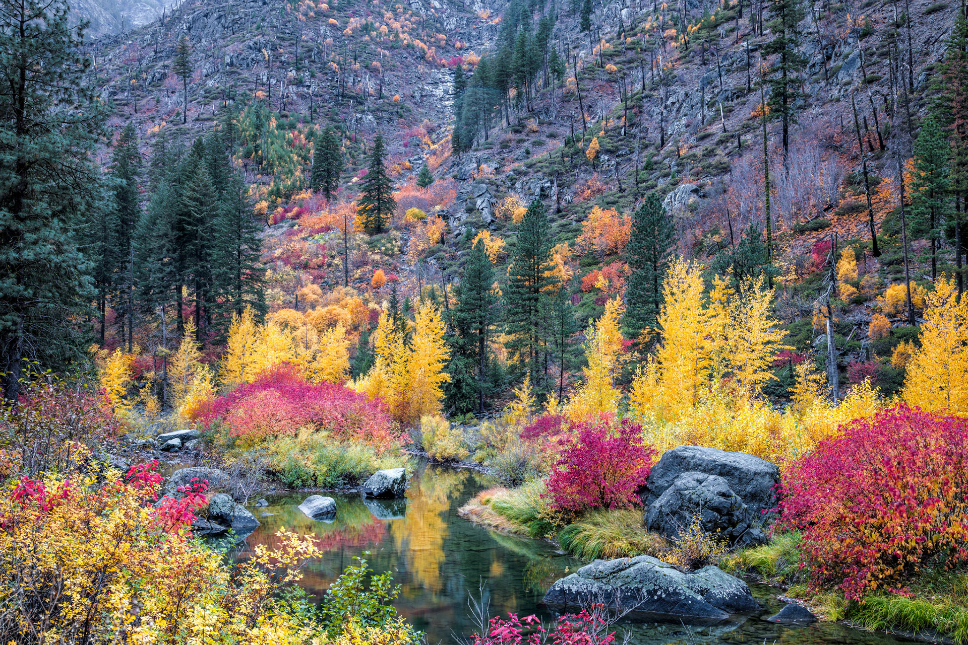 Along the Rainbow- Wenatchee River. WA