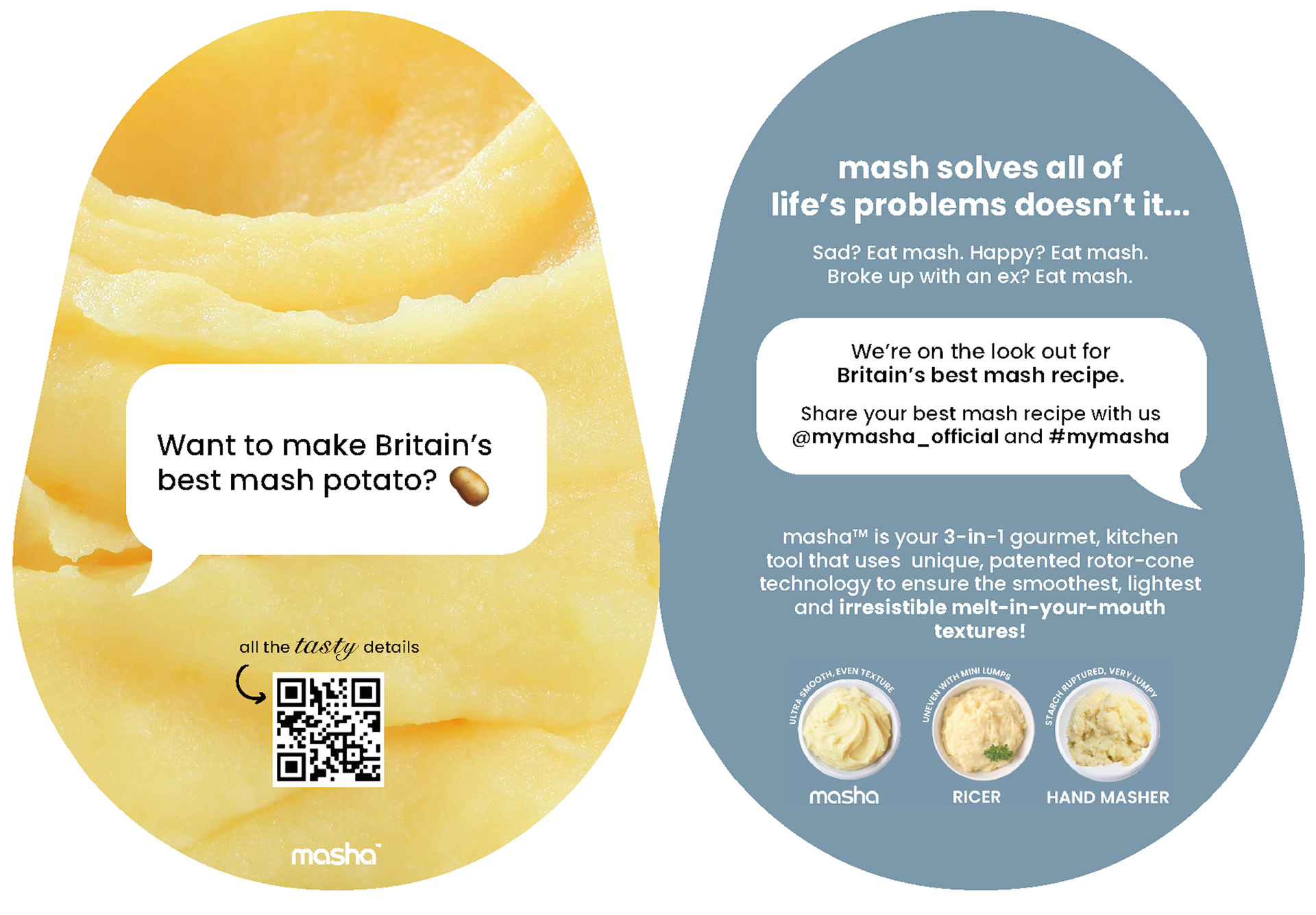 Exclusive #mymasha comp card inside view