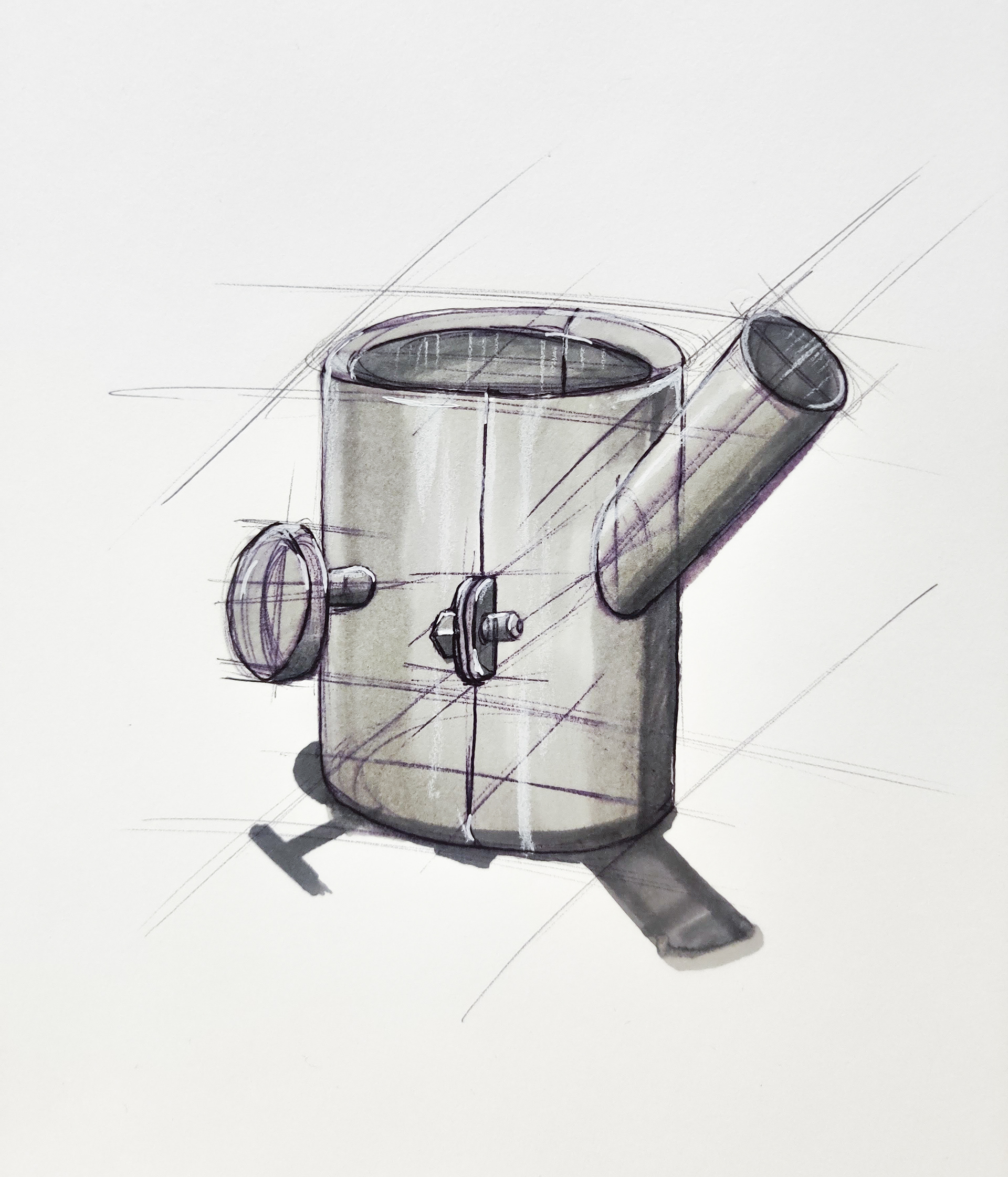 Initial sketch of bespoke hardware