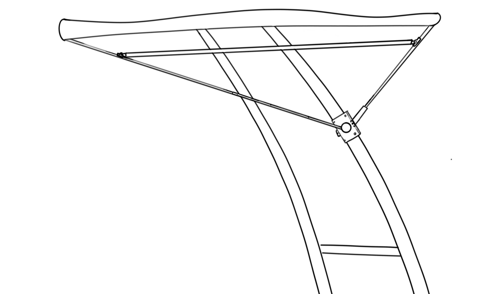 Side view, open