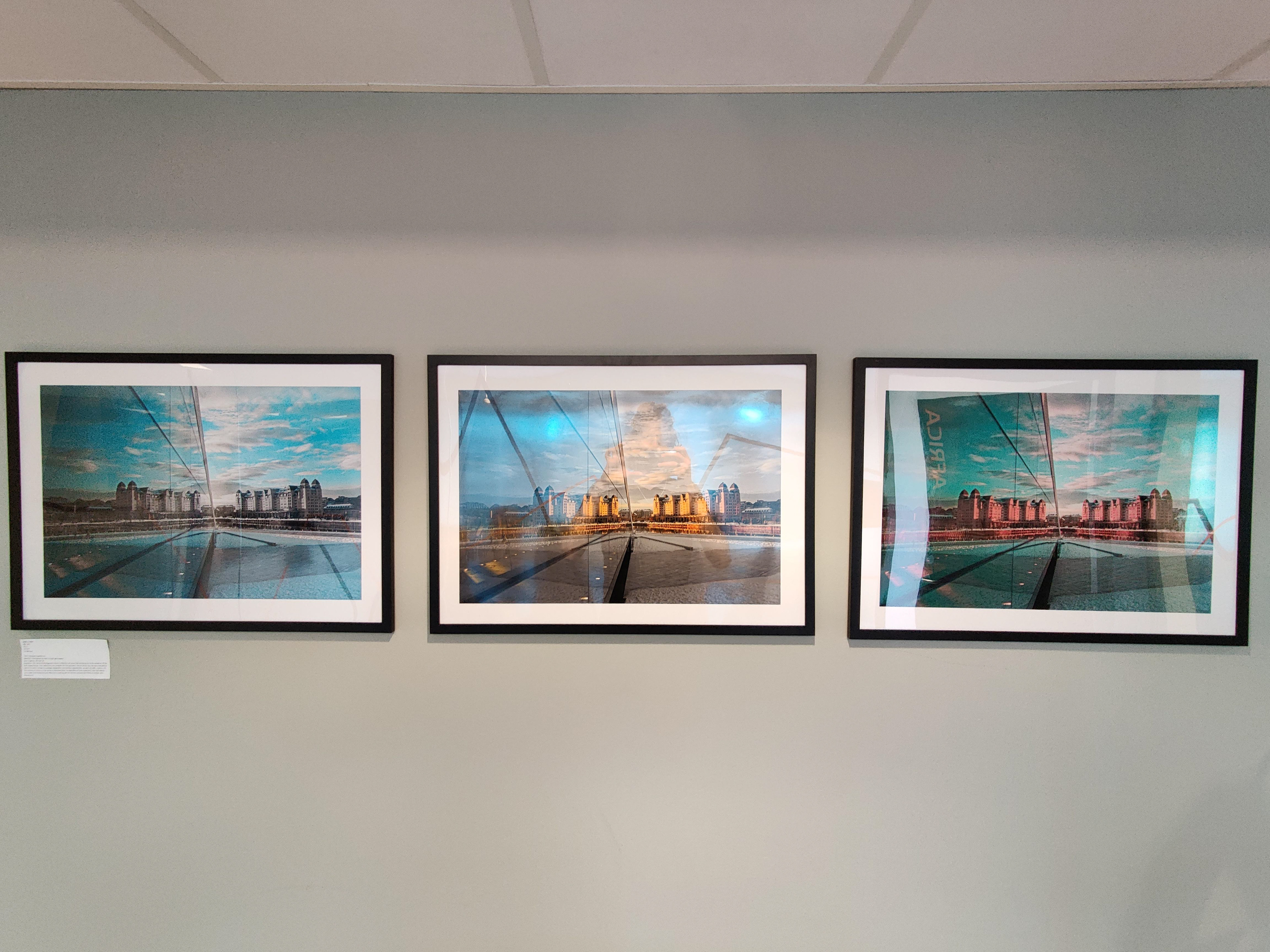 Trio of photos of the Opera house in Oslo