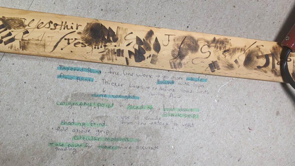 tester wood and notes for nibs