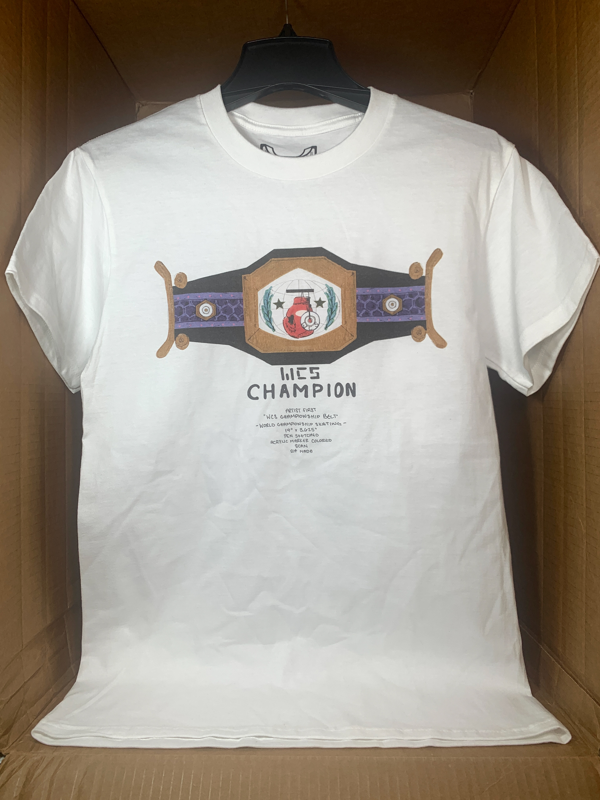Limited Edition:ARTIST FIRST: 'WCS CHAMPION SHIP BELT' [pen sketched, acrylic marker colored  scan]