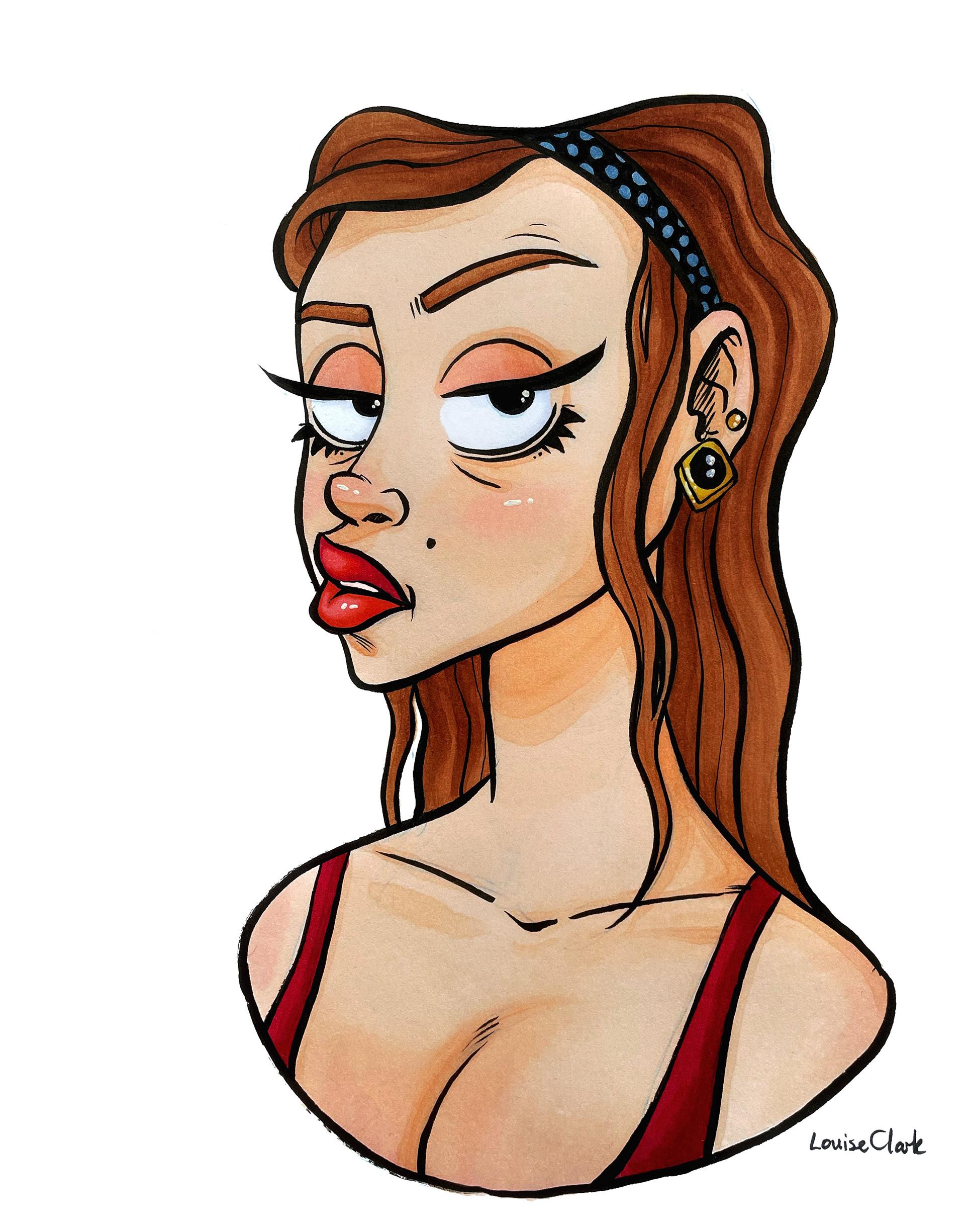 Traditionel illustration, blæk og markers