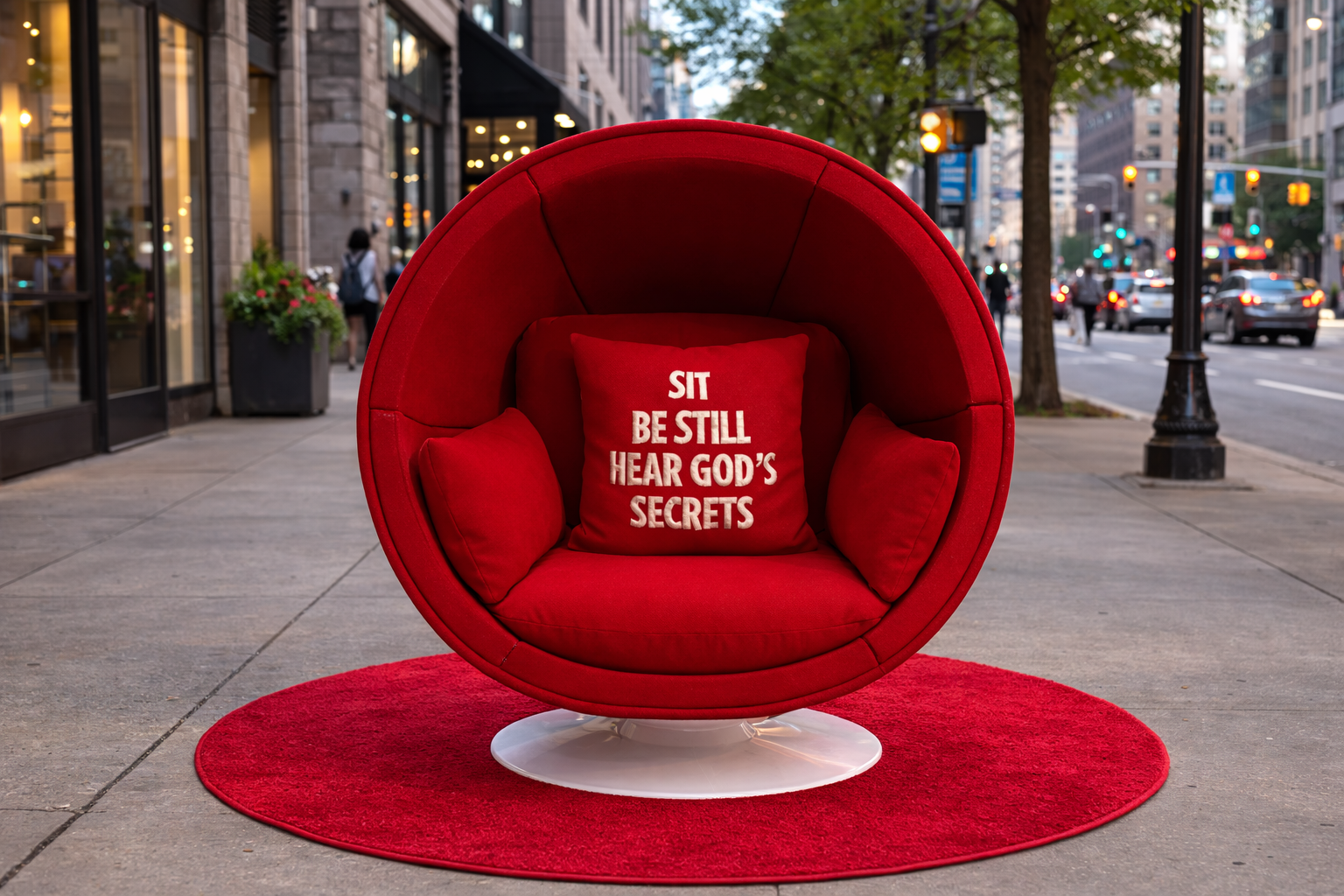 god's secret chair installation by Shabazz larkin