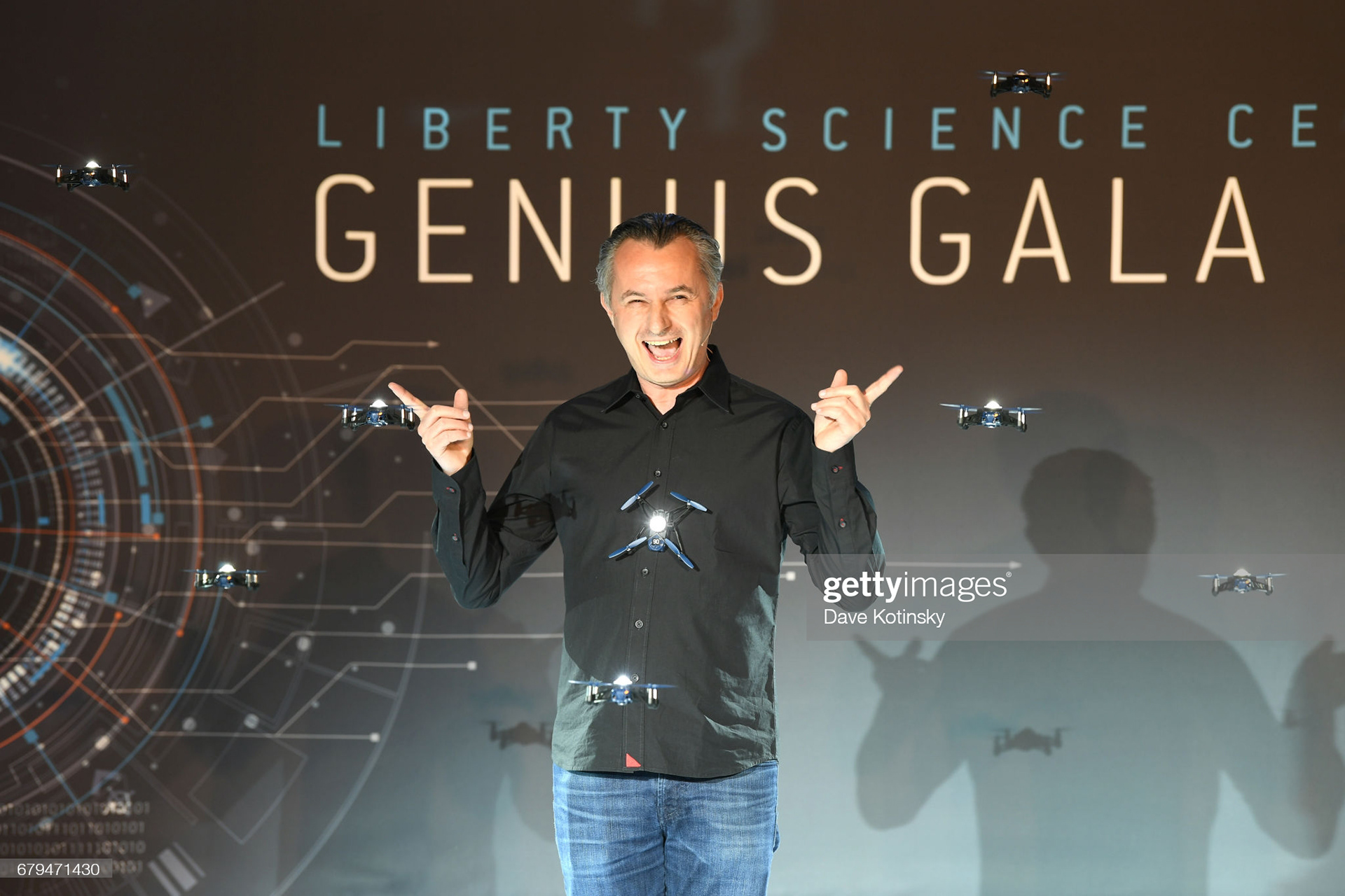 Cyber Illusionist Marco Tempest performs during Genius Gala 6.0 at Liberty Science Center on May 5, 2017 in Jersey City, New Jersey. (Photo by Dave Kotinsky/Getty Images for Liberty Science Center)