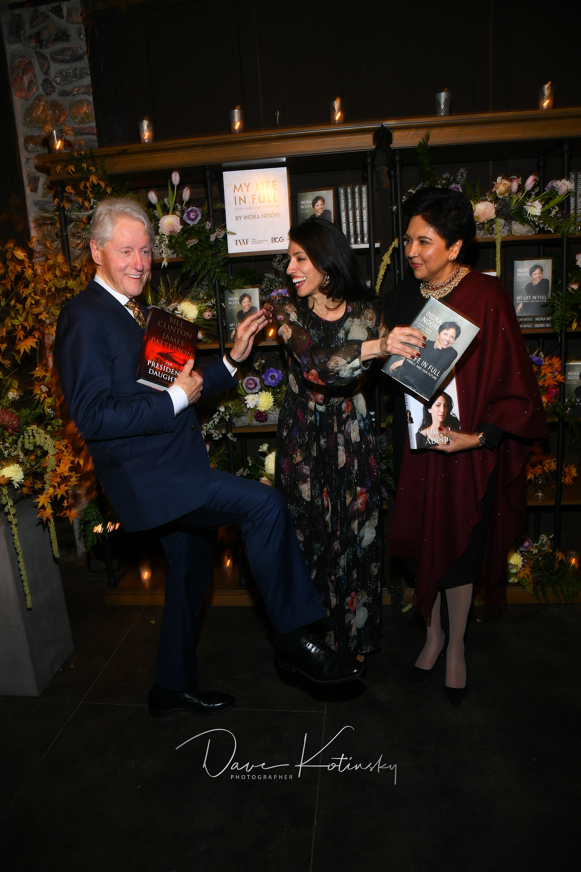 Bill, Indra Nooyi, Huma Abedin & Hillary Clinton 12/21
