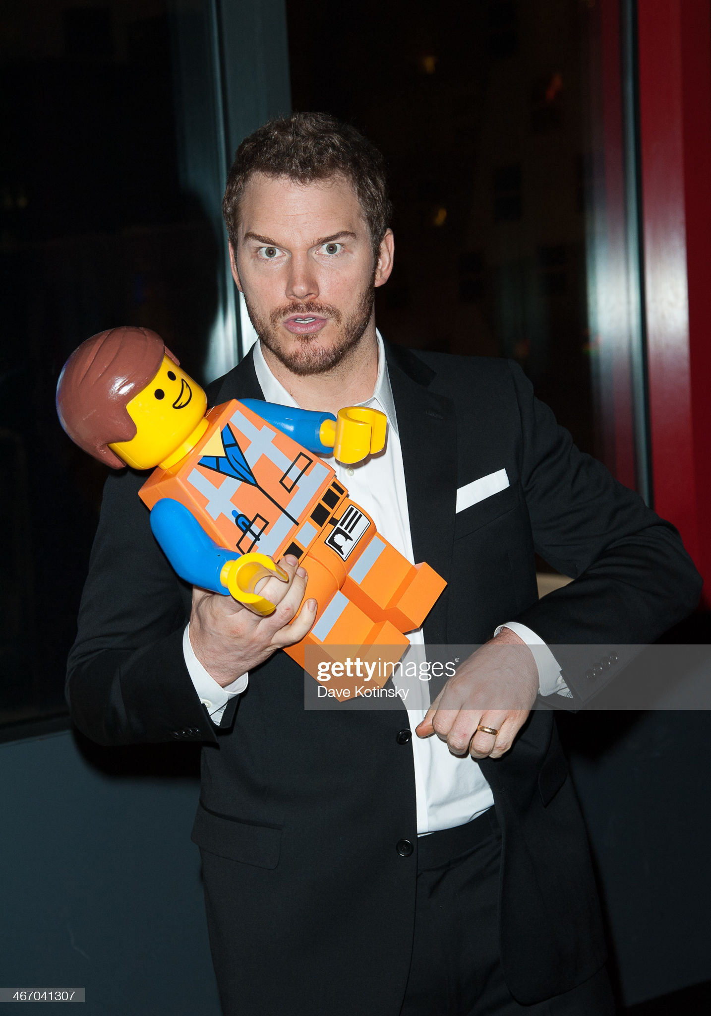 Chris Pratt attends "The LEGO Movie" screening hosted by Warner Bros. Pictures and Village Roadshow Pictures at AMC Empire 25 theater on February 5, 2014 in New York City. (Photo by Dave Kotinsky/Getty Images)