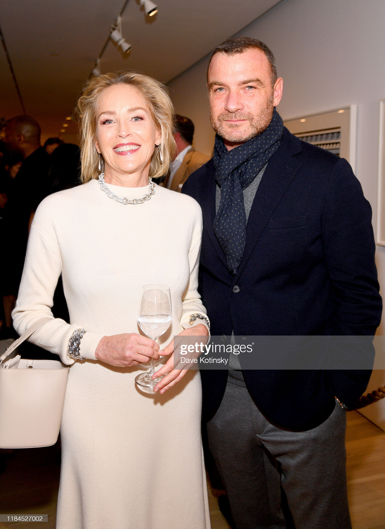 Sharon Stone and Liev Schreiber attend the New York City Film Premier Of "Cashmere - The Origin Of A Secret" with Loro Piana on October 30, 2019 in New York City. (Photo by Dave Kotinsky/Getty Images for Loro Piana)