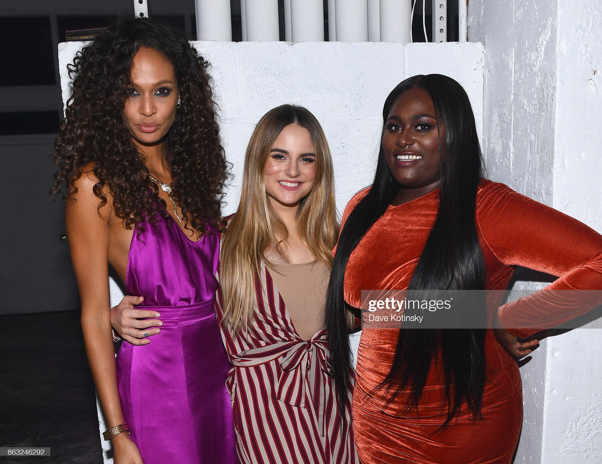 Actress Joan Smalls, singer JoJo and actress Danielle Brooks attend Daniel E Straus & CareOne Starry Night Masquerade For Puerto Ricoat Skylight Clarkson North on October 19, 2017 in New York City. (Photo by Dave Kotinsky/Getty Images for CareOne)