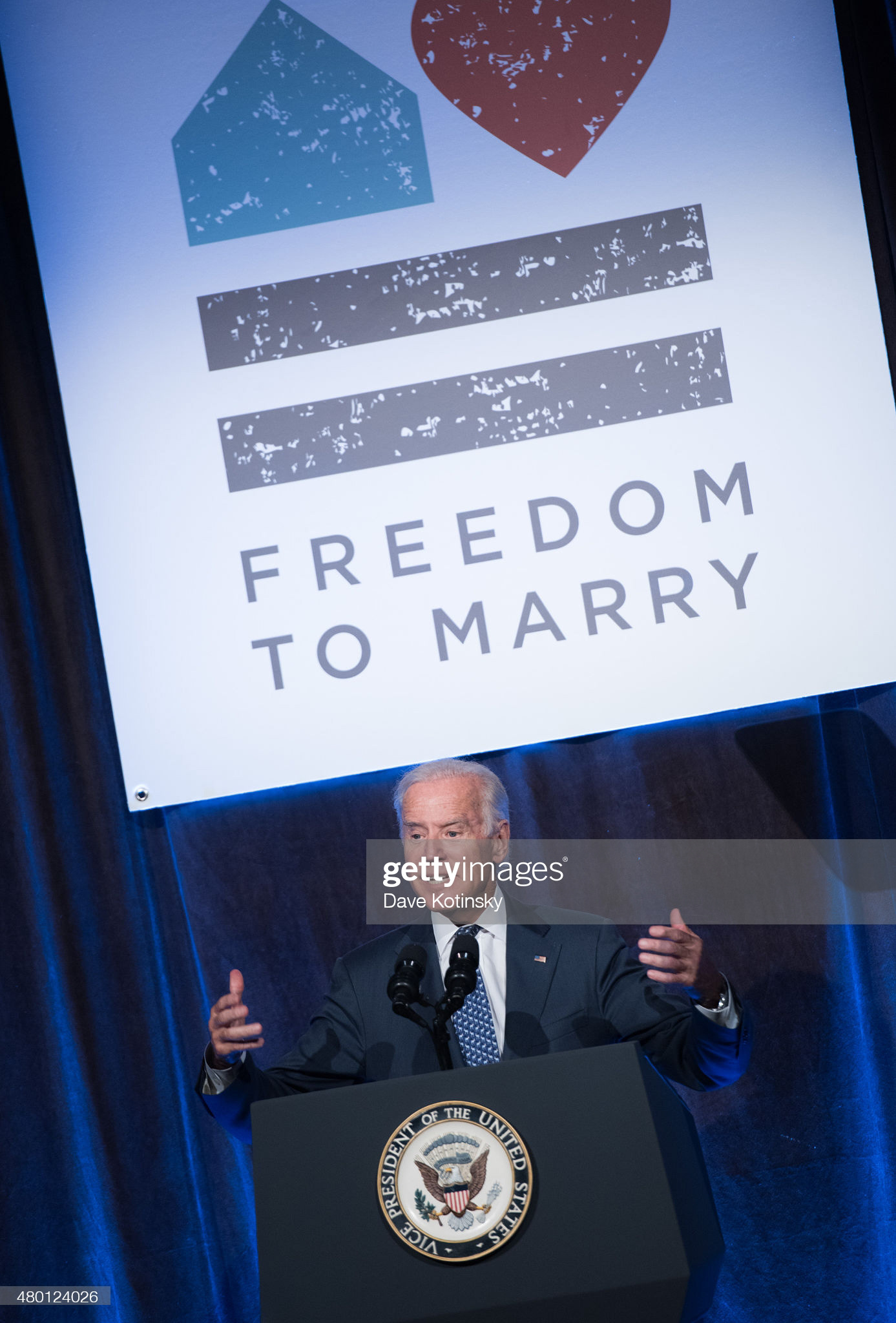 Vice President of the United States Joe Biden speaks at the "Freedom To Marry" Celebration Event at Cipriani Wall Street on July 9, 2015 in New York City. (Photo by Dave Kotinsky/Getty Images)