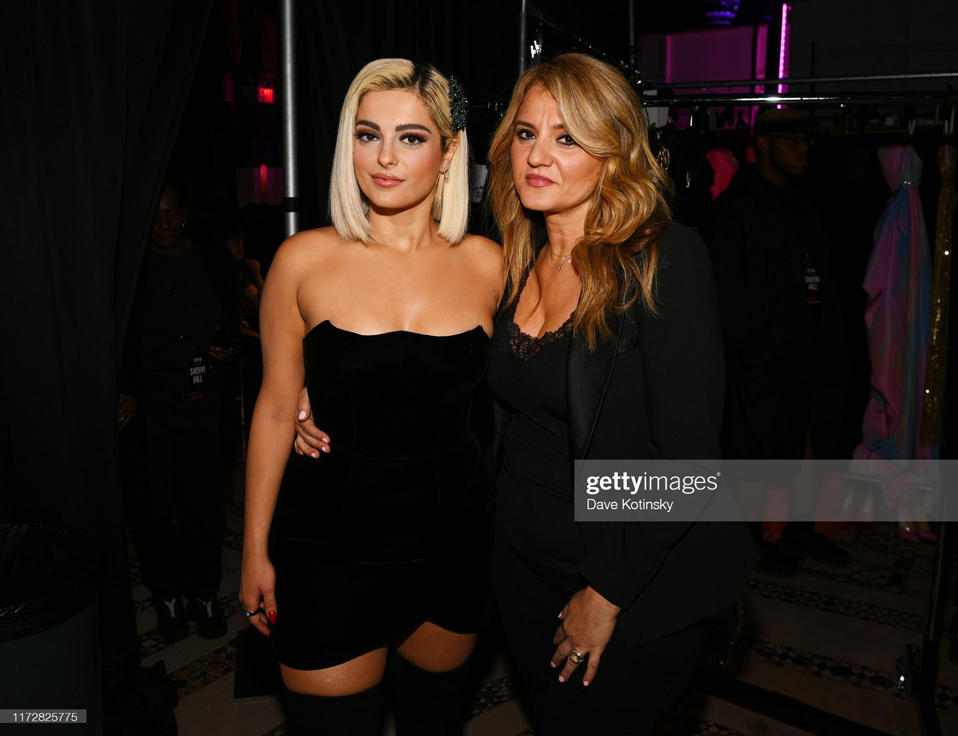 Bebe Rexha and her mother Bukurije Rexha appear backstage during the Sherri Hill NYFW Spring 2020 runway show at Cipriani 42nd Street on September 06, 2019 in New York City. (Photo by Dave Kotinsky/Getty Images for Sherri Hill )