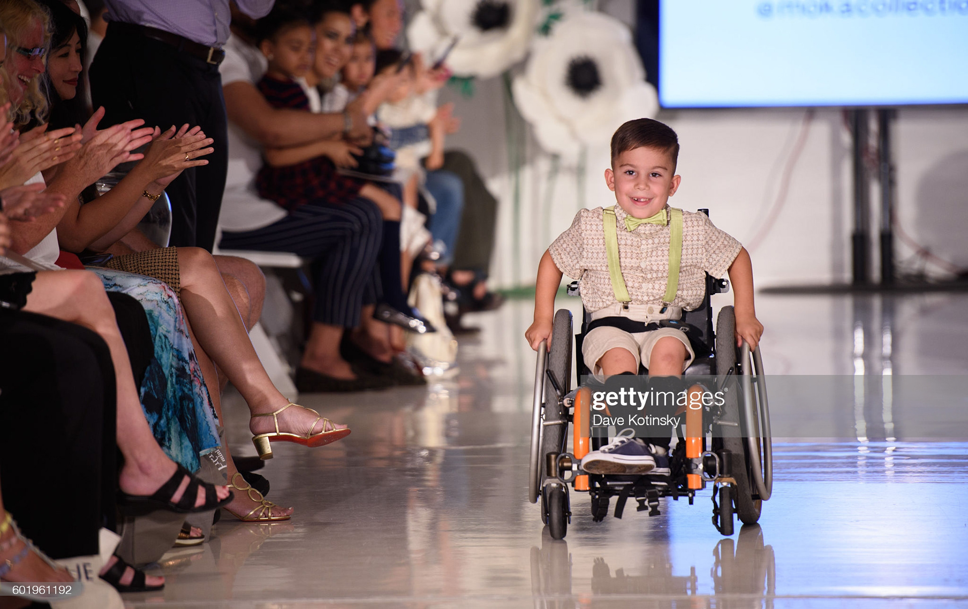Model on the runway at the FTL MODA | Kids Collection Showcase on September 10, 2016 in New York City. (Photo by Dave Kotinsky/Getty Images)