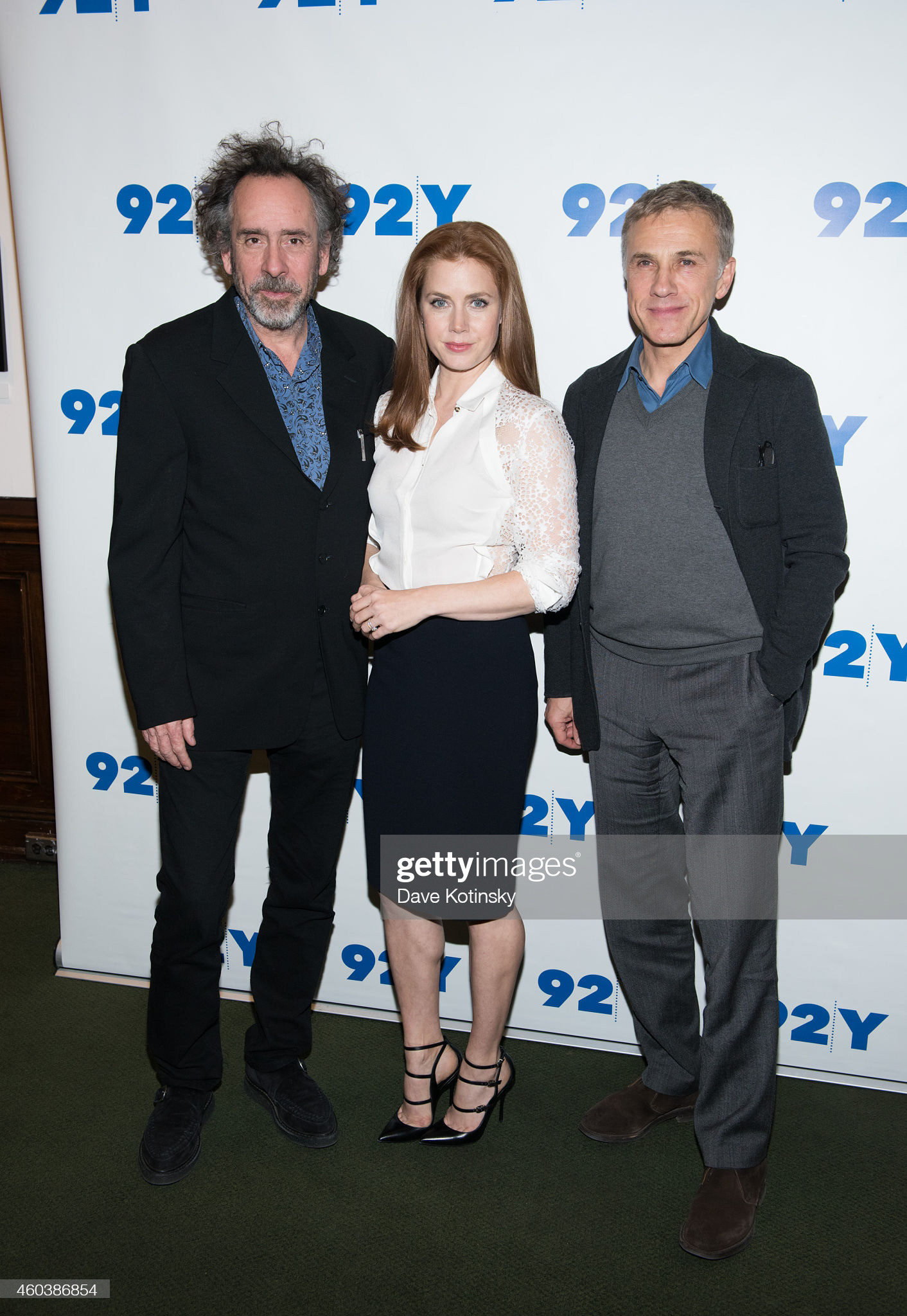 Tim Burton, Amy Adams and Christoph Waltz attend An Evening With The Director And Cast Of "Big Eyes": Tim Burton, Amy Adams And Christoph Waltz at 92nd Street Y on December 12, 2014 in New York City. (Photo by Dave Kotinsky/Getty Images)