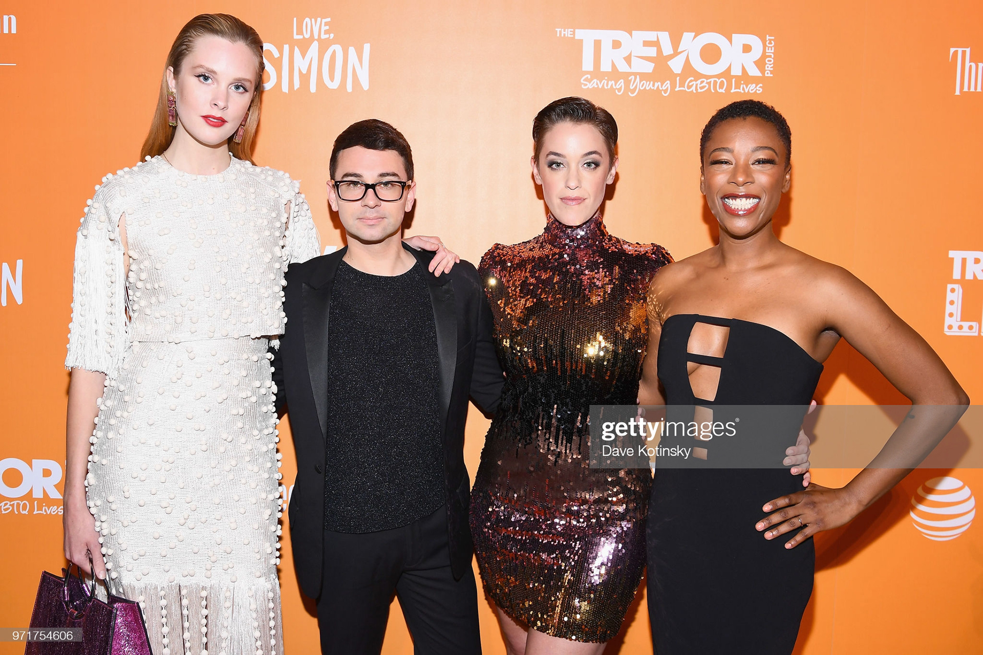  Jasmine Poulton, Christian Siriano, Lauren Morelli and Samira Wiley attend The Trevor Project TrevorLIVE NYC at Cipriani Wall Street on June 11, 2018 in New York City. (Photo by Dave Kotinsky/Getty Images for The Trevor Project)