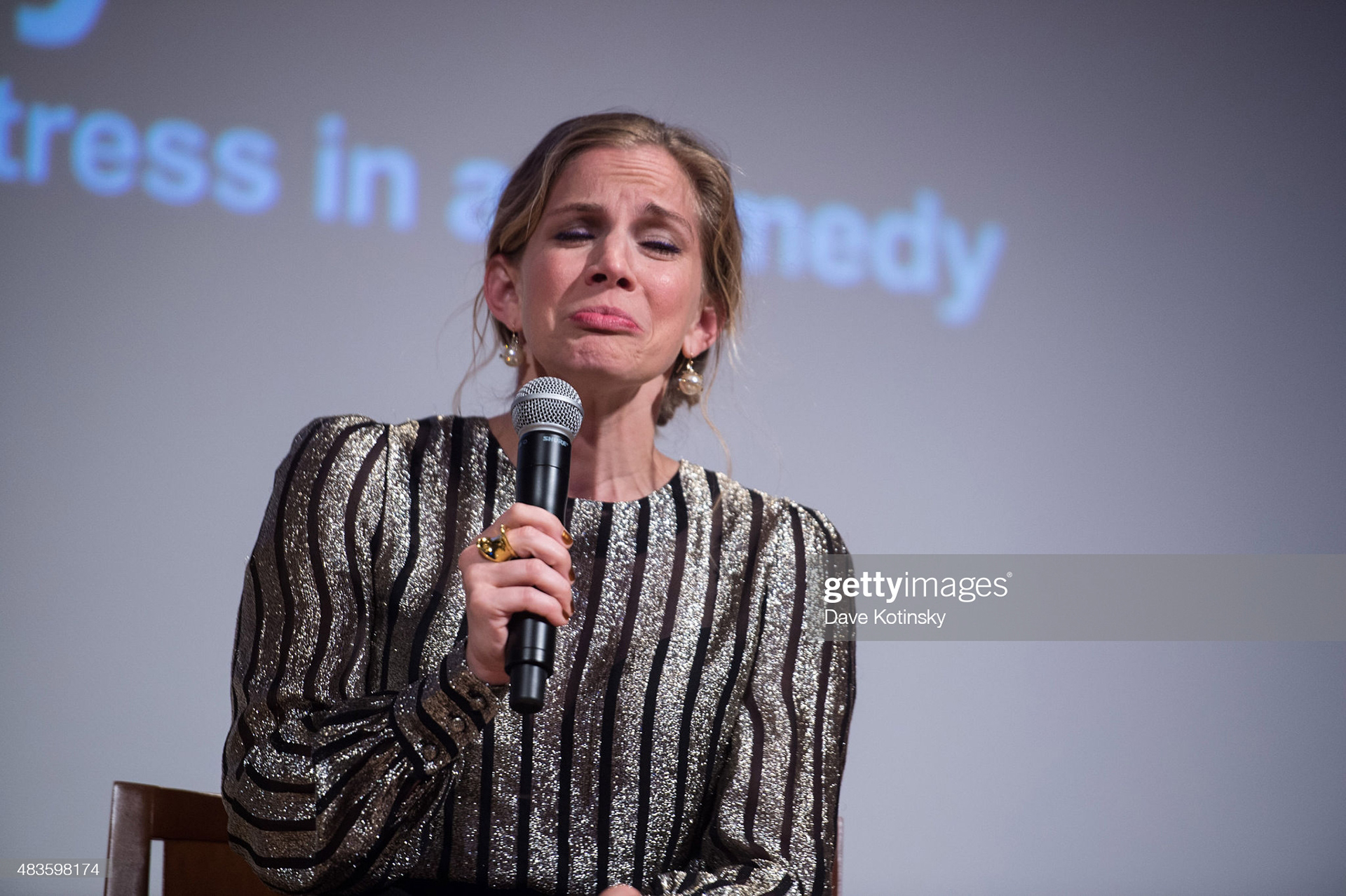 Anna Chlumsky attends the SAG Foundation and Backstage Conversations Emmy series with Anna Chlumsky of "VEEP" at The New School on August 10, 2015 in New York City. (Photo by Dave Kotinsky/Getty Images)