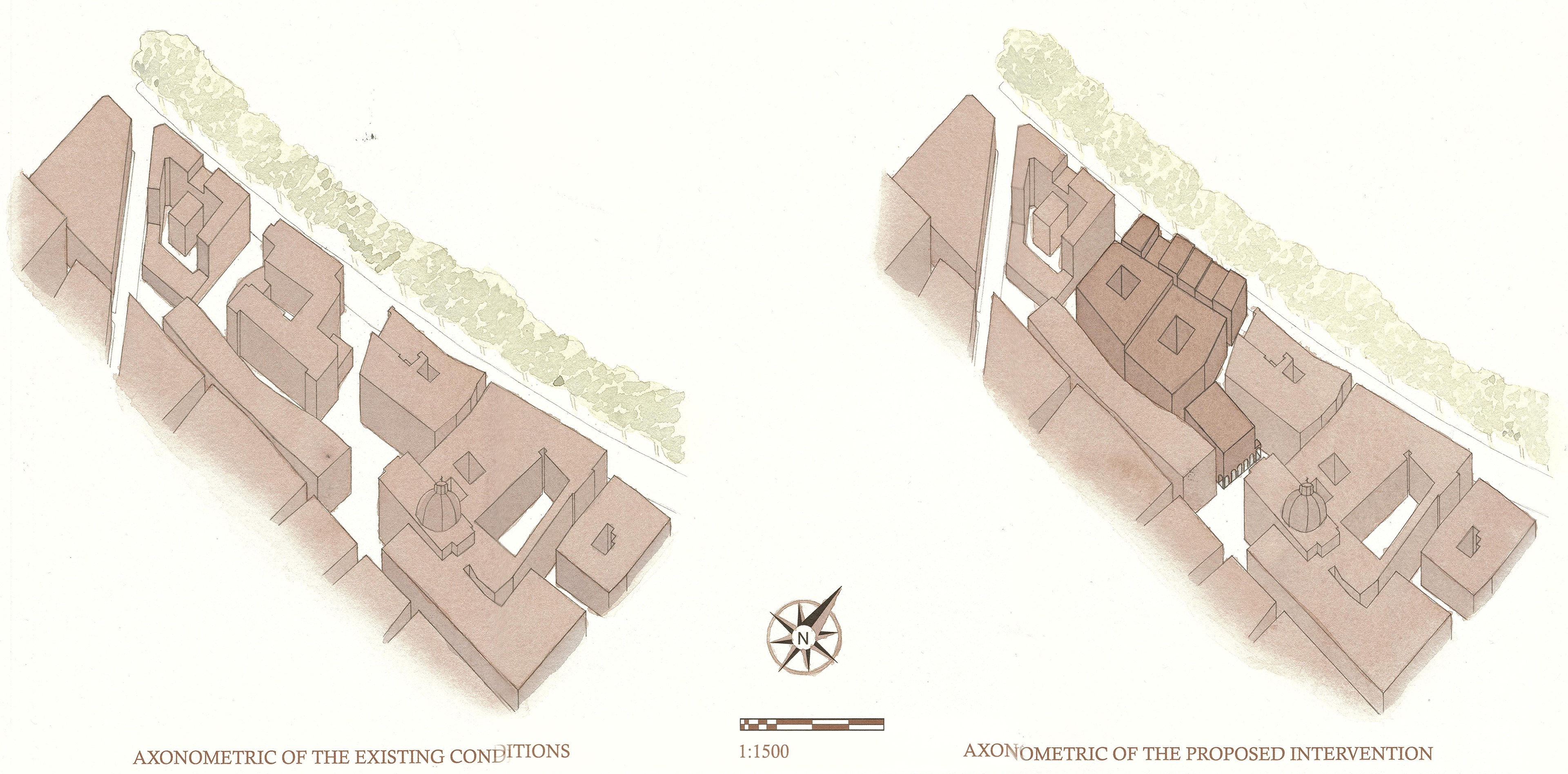 Existing vs. Proposed Conditions Axonometrics
