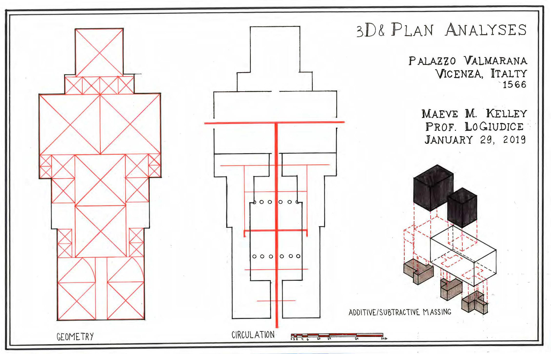 Palazzo Valmarana—Plan and Massing Analysis