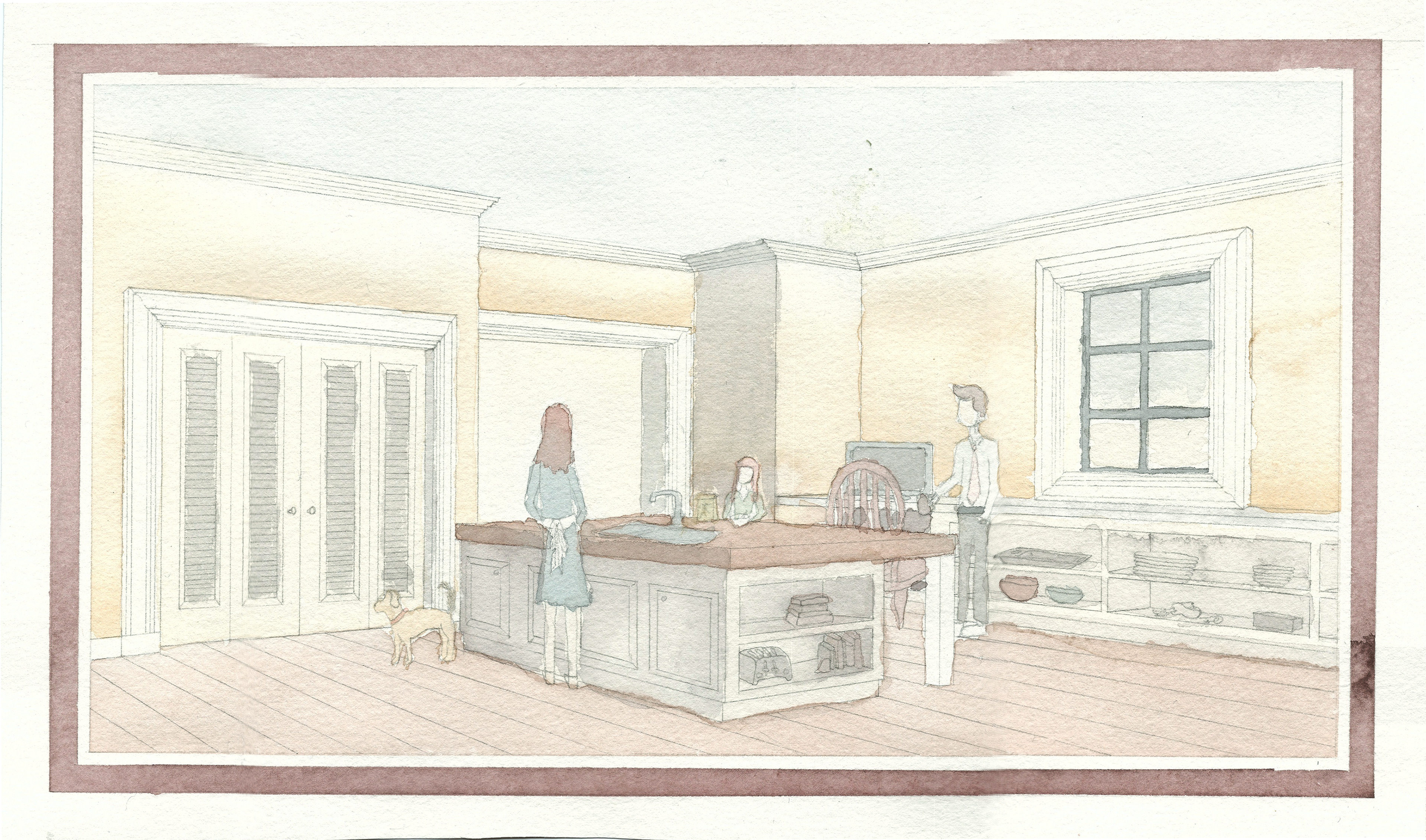 Interior Perspective in the Kitchen