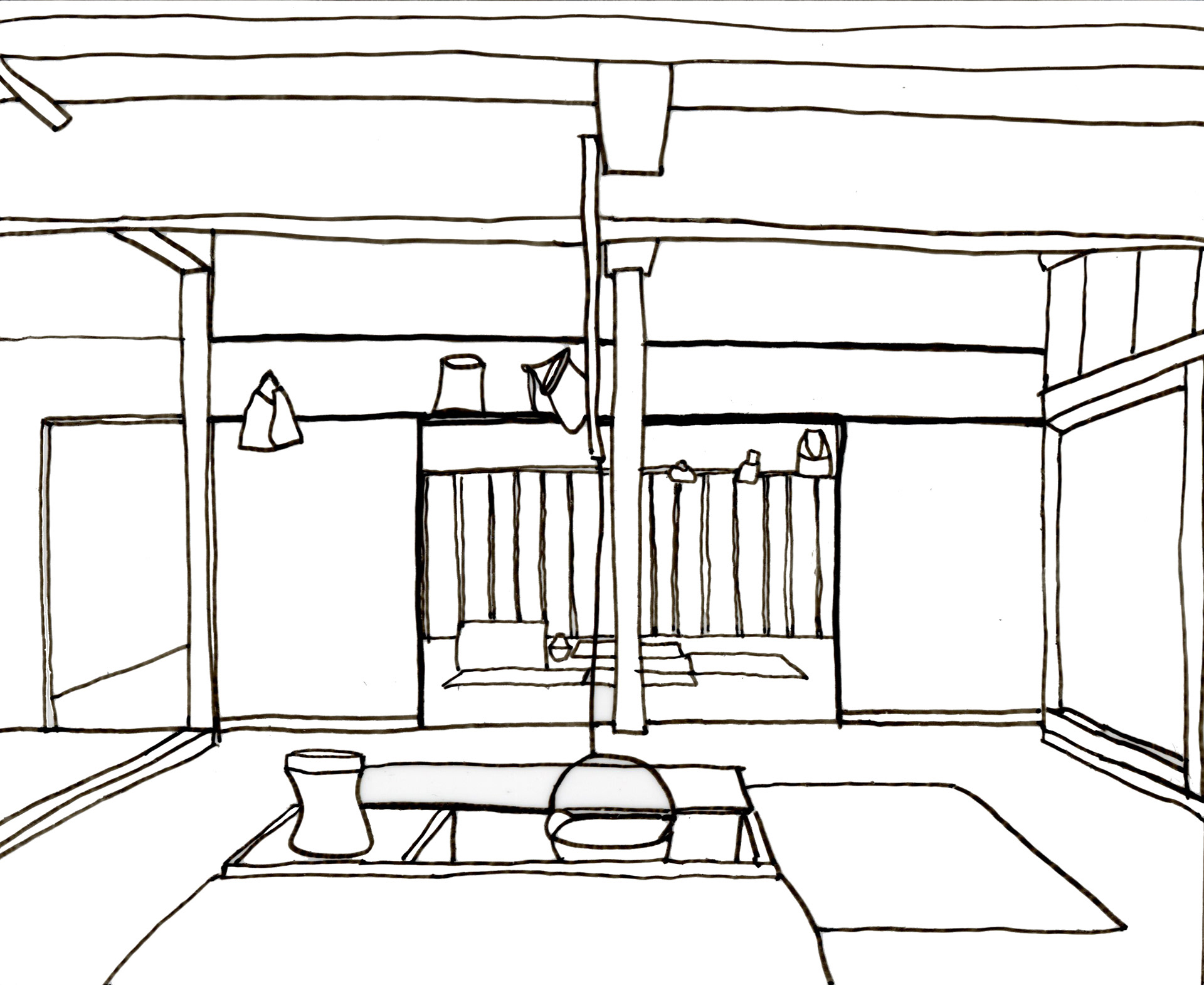 Primitive Transom Between Rooms