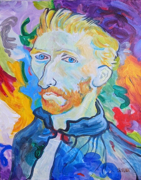 Vincent, acrylic on canvas, 20 x 16 in, prints available