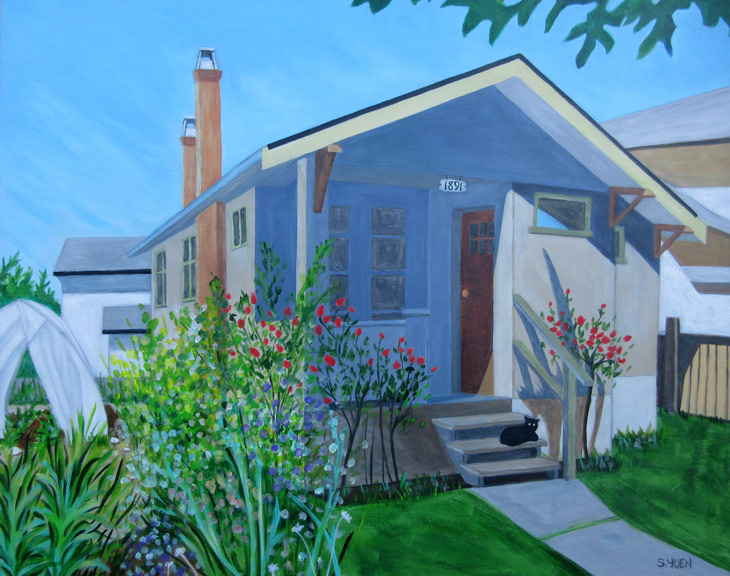 Arthur's House, acrylic on canvas, 24 x 30 in, commission