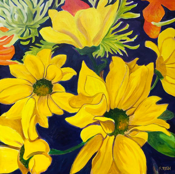 Gift of Summer, 30 x 30 in, acrylic on canvas, available