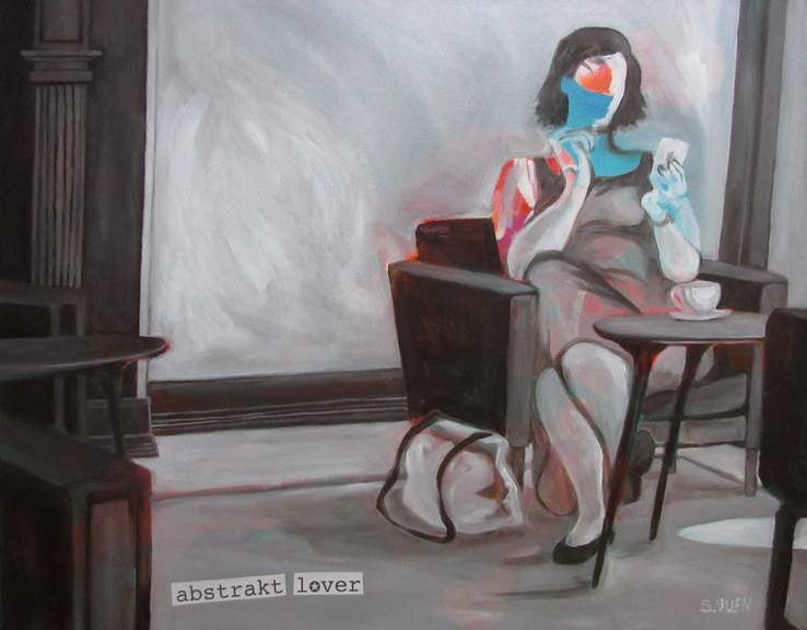 Abstract lover, mixed media, 24 x 30 in, prints available