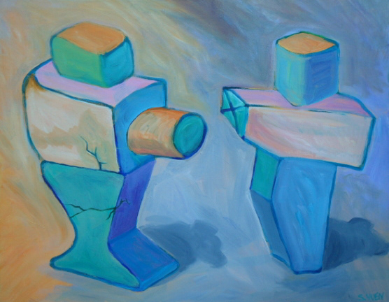 Artillery, acrylic on canvas, 24 x 30 in