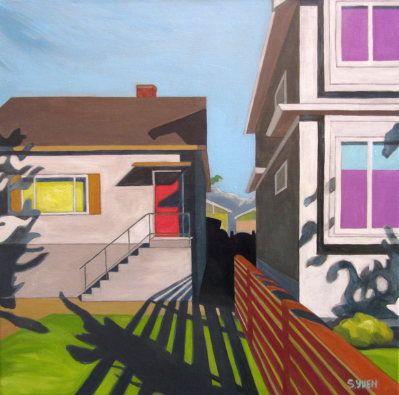 Red Door, acrylic on canvas, 24 x 24 in, available