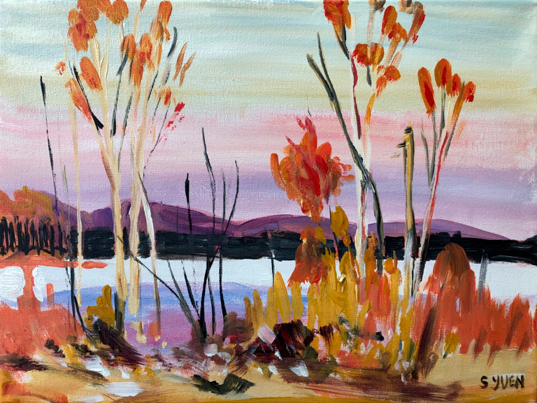 Ode to Tom Thomson, acrylic on canvas, 14 x 18 in, available