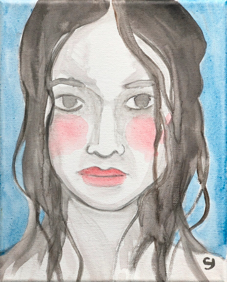 Innocence, watercolour on canvas, 10 x 8 in, available