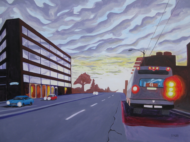 Heading Home, acrylic on canvas, 30 x 40 in, prints available