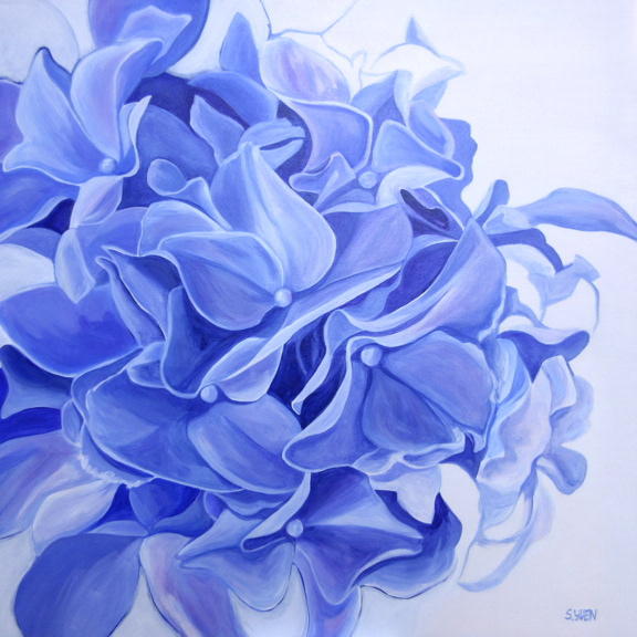 Nirvana, acrylic on canvas, 36 x 36 in, prints available