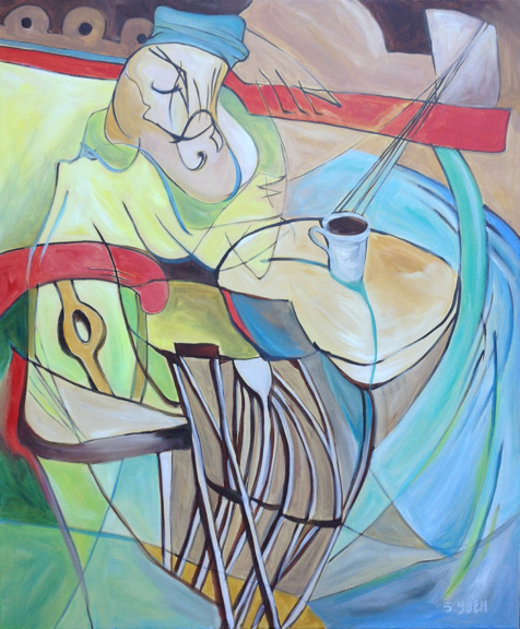 Opera Singer, acrylic on canvas, 36 x 30 in, available