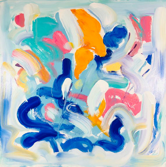 Fresh, acrylic on board, 24 x 24 in