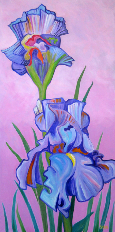 Pink, acrylic on canvas, 48 x 24 in, prints available