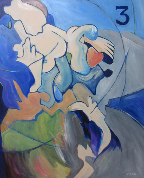 Woman 3, acrylic on canvas, 36 x 30 in