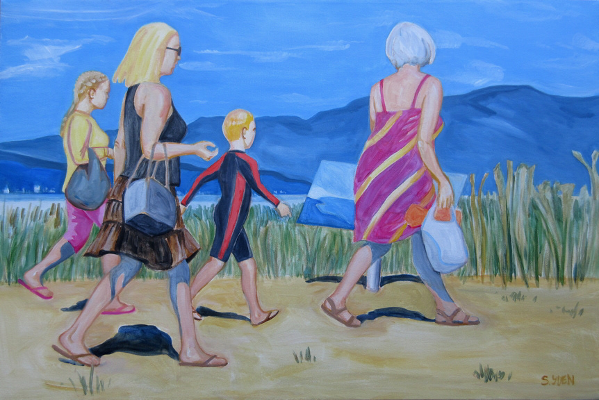 Rathtrevor Beach, acrylic on canvas, 24 x 36 in, available