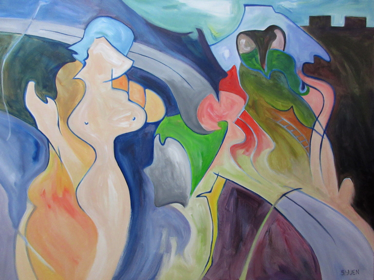 Come with me, acrylic on canvas, 30 x 40 in