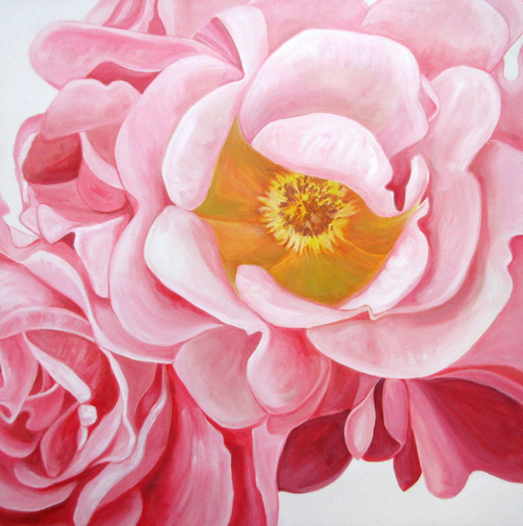 Trailing Rose, acrylic on canvas, 36 x 36 in, prints available