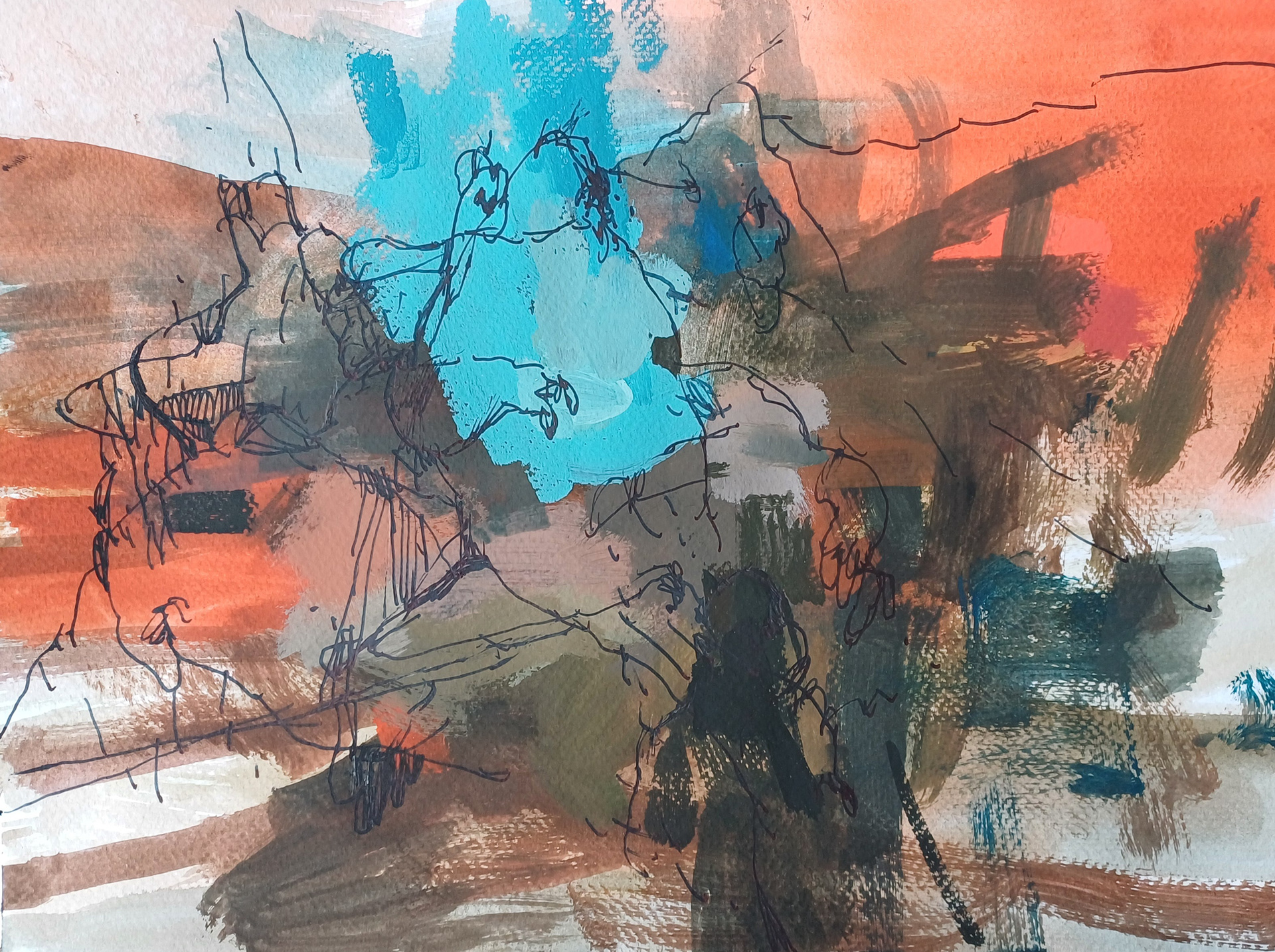 24x32 cm / Gouache & ink on paper / 2025