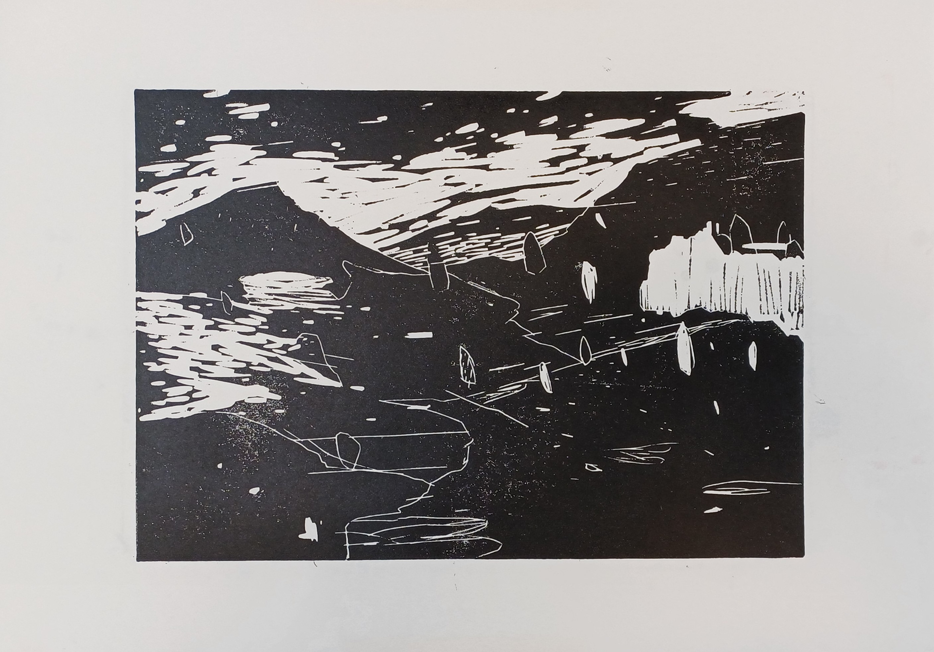 29,7x42 cm / Linol Print / 2025