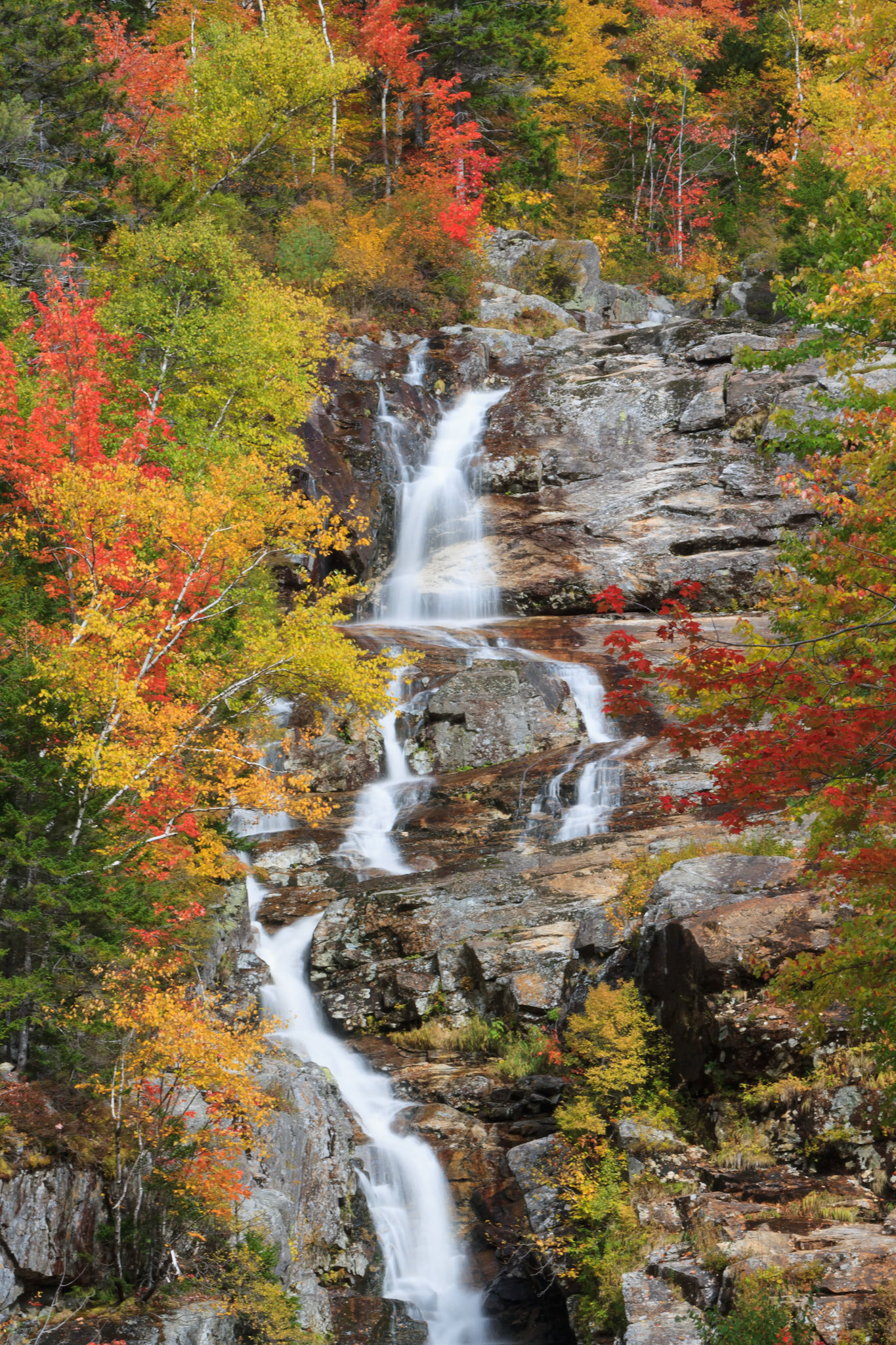 Silver Cascade in Autumn, Crawford Notch State Park, New Hampshire