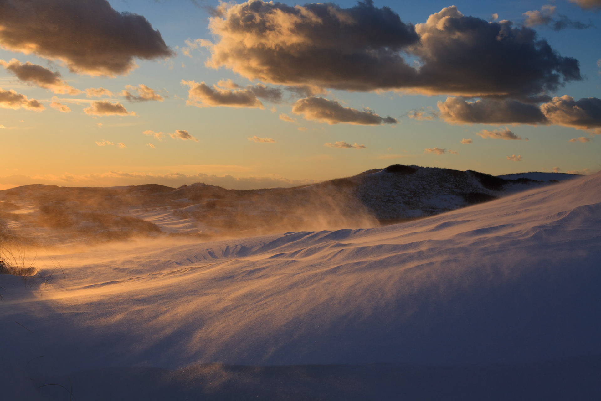 Drifting snow on Race Point, Cape Cod National Seashore, Massachusetts