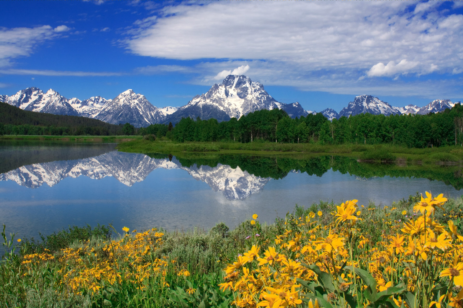 The Grand Tetons from Oxbow Bend, Grand Teton National Park, Wyoming