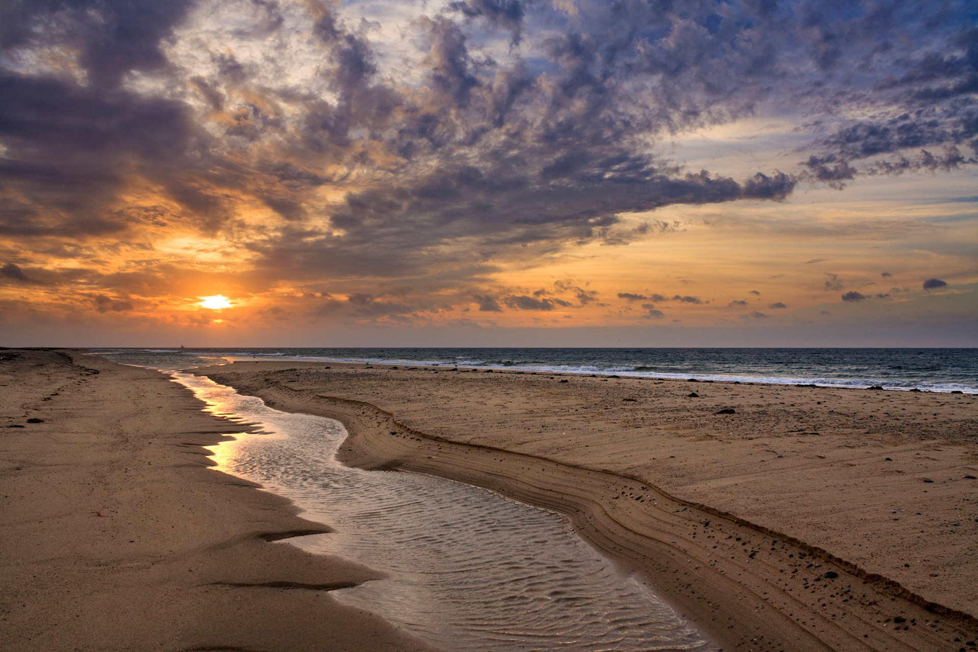 Evening sun over Race Point Beach, Cape Cod National Seashore, Massachusetts