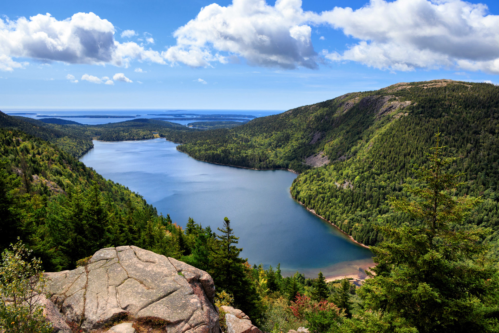 Jordan Pond from North Bubble, Acadia National Park, Maine