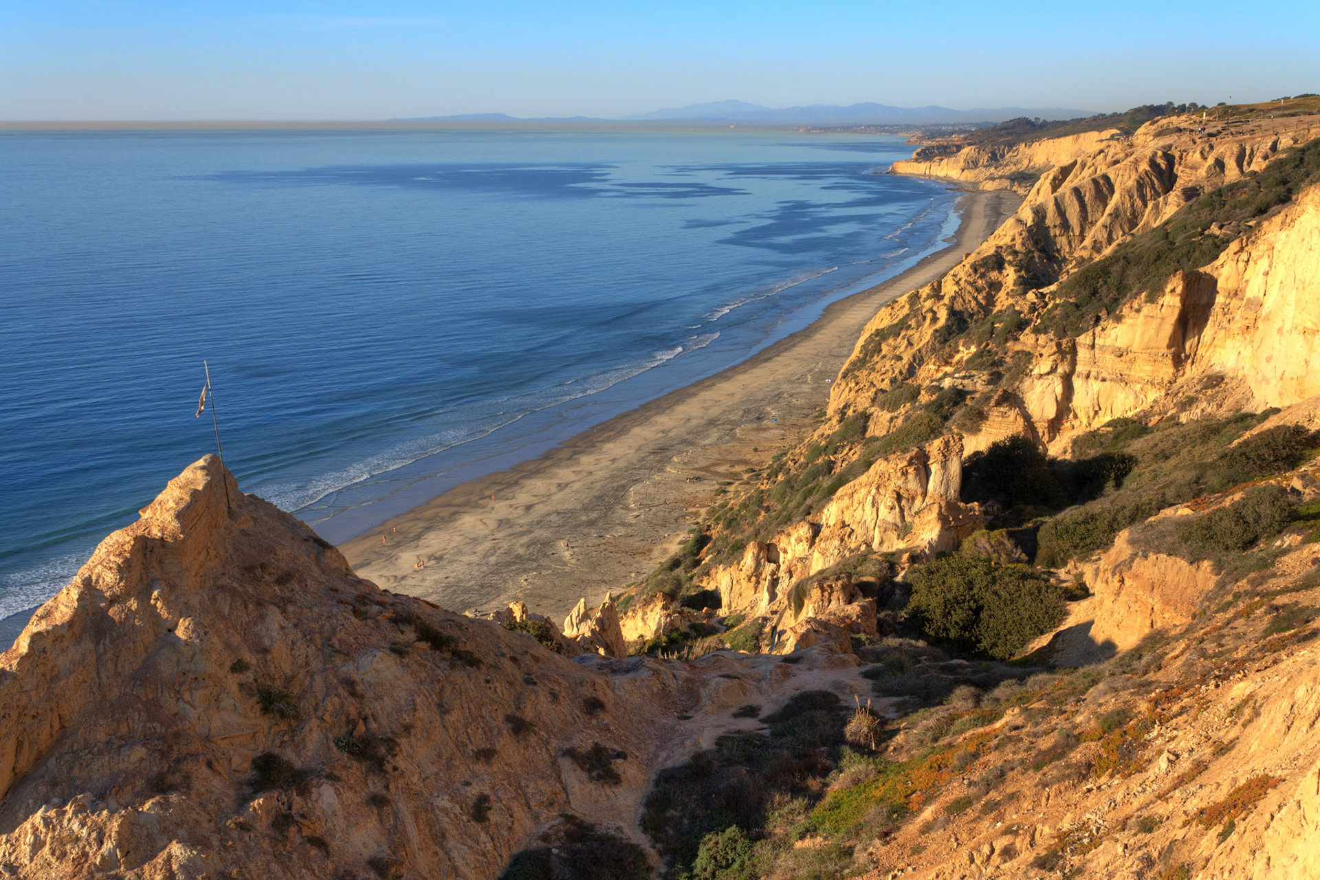The clifs of Torrey Pines State Beach, La Jolla, California