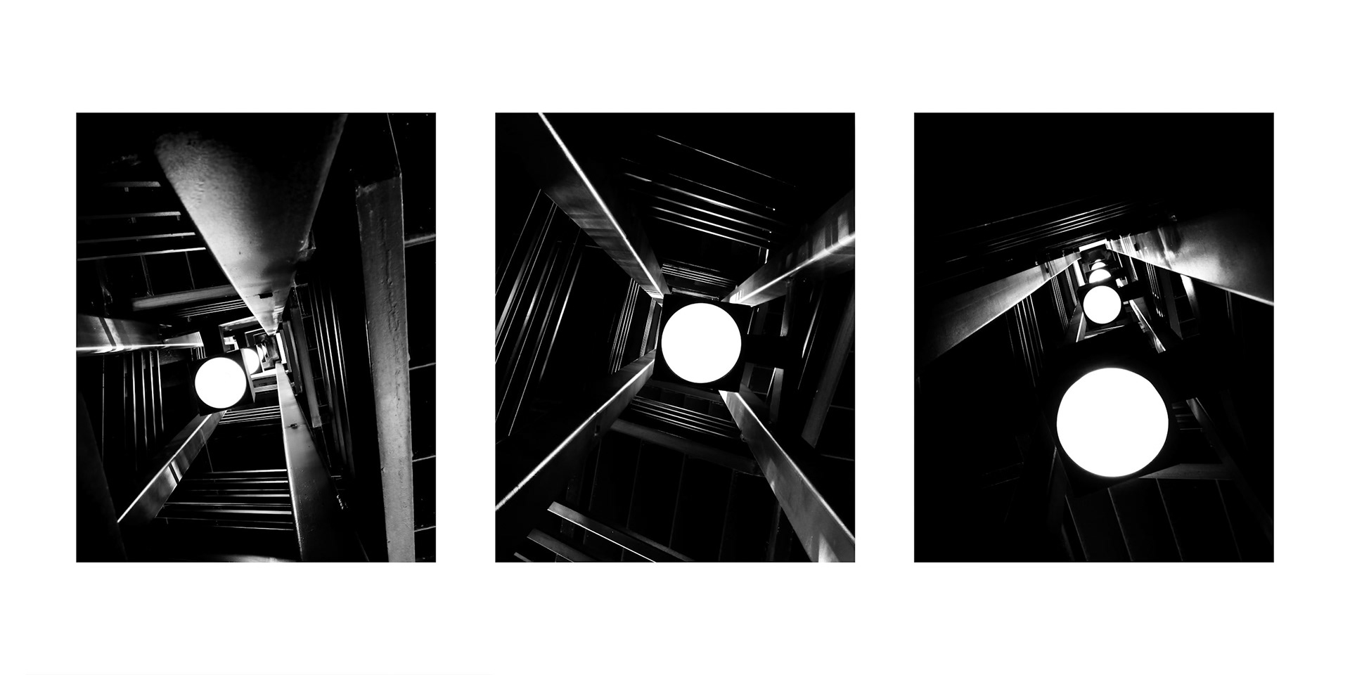 Framed Triptych BW 102  (8x10 prints...30x15 frame)